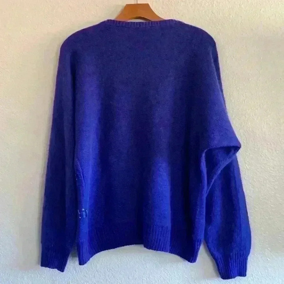 CRISTINA’S Sequined Knit Sweater Silk Angora Size M - Picture 4 of 6